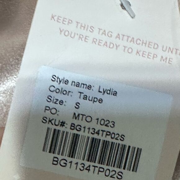 Birdy Grey Lydia Sexy Full Length Draped Dress Taupe Small NWT - Picture 12 of 12